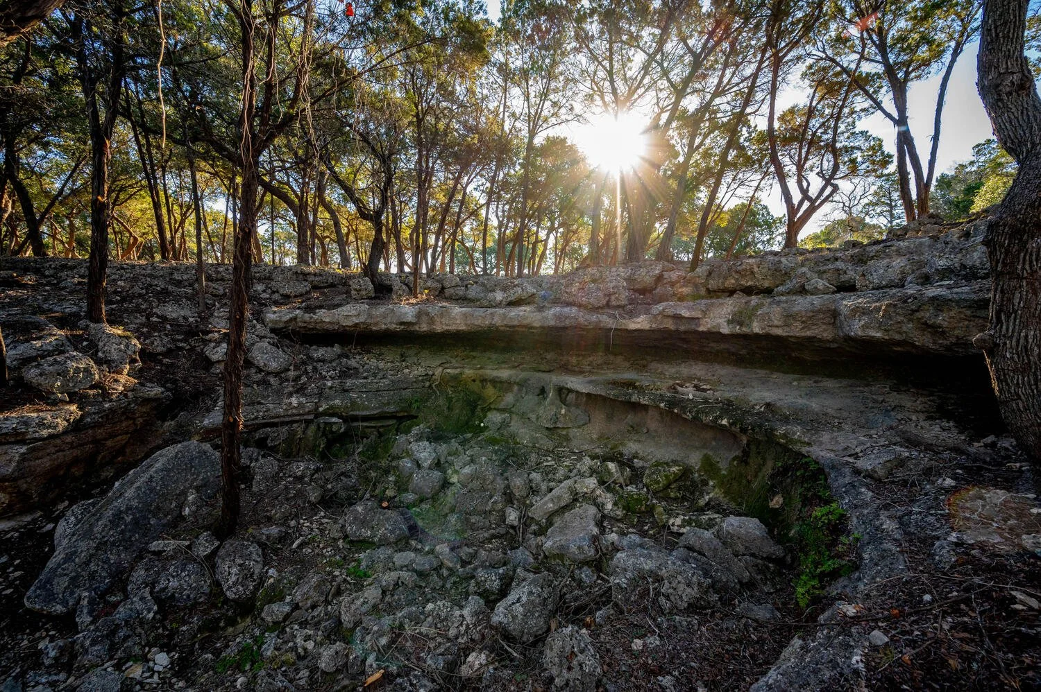 RanchesAt Sentinel Peak ranchette community in Wimberley Valley Texas bordered by Blanco River conservation land