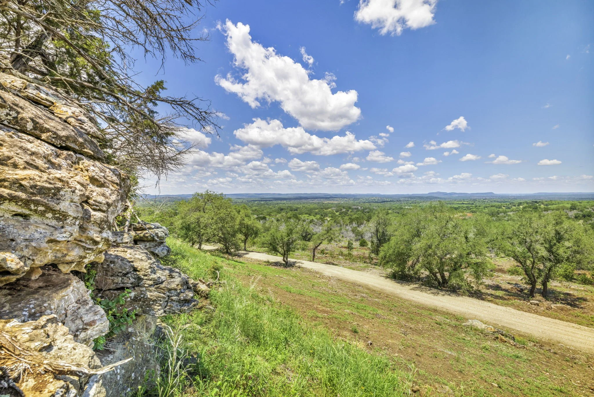Long-range Hill Country views from RanchesAt Big Mountain luxury ranchette community near Marble Falls Texas